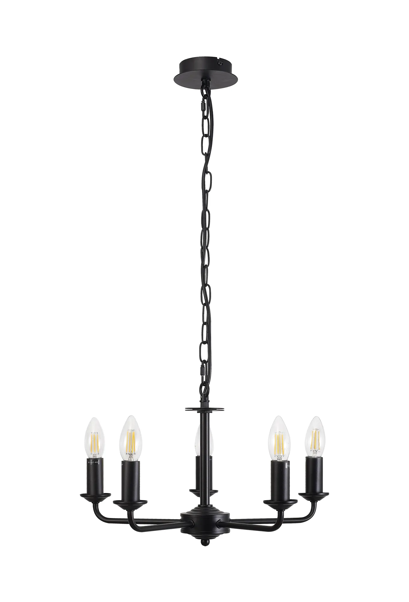 Banyan 45cm 3 Light Pendant Matt Black, Grey DK1032  Deco Banyan MB GR